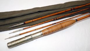 ROD: Edward Vom Hofe Maker, New York, 10' 3 piece split cane trout fly rod, correct spare tip,