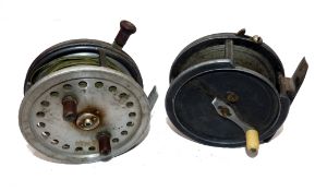 REELS: (2)  Hardy Silex Superba alloy drum casting reel, 4