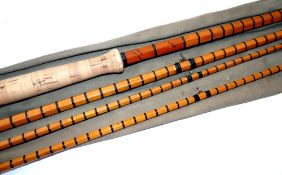 ROD: Hardy The Gold Medal Palakona 14' 3 pce plus correct spare tip salmon fly rod No E63208,