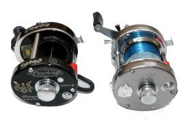 REELS: (2) Abu Ambassadeur Sweden 5600CT multiplier reel, tournament frame, free spool, single