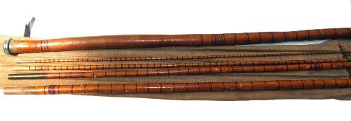 ROD: Decorative 5 piece bamboo Thames style roach pole, butt section 56