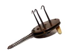 ACCESSORY: Victorian brass three hook gut twisting engine, 2.25