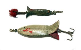 LURES: (2) Allcock's all brass Clipper lure, 1.75