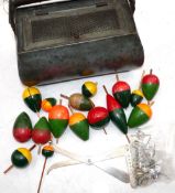 ACCESSORIES: (Qty) Early zinc pot-bellied live bait kettle, 11