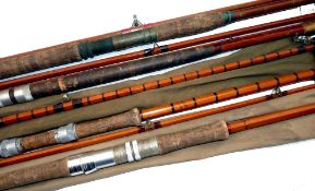 RODS: (4) Scarce Hardy The Sea Rod 6oz, Palakona 8' 2 piece big game rod, No.G26149, burgundy
