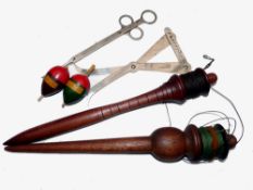 ACCESSORIES: An Allcock's Patent scissor gaff, nickel plated, adjustable lock bar, a named nickel