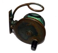 REEL: Malloch of Perth all brass side casting reel, 3.5