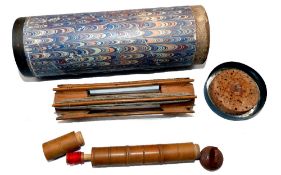 ACCESSORY: Early Treen angler's cast compendium, 5.25