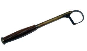 GAFF: Early Hardy 2 draw brass extending salmon gaff, 14-34