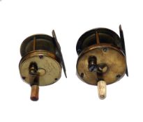 REELS: (2) Carter & Sons London  all brass multiplier winch, 2.2