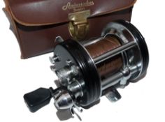 REEL: Abu Sweden Ambassadeur 6000c black multiplier reel, grooved end rims, 3 screw plus stud,