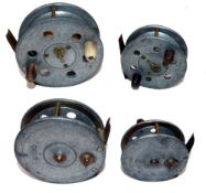 REELS: (2) Pair of Slater Ideal alloy Patent Centrepin reels, 4