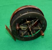 REEL: Early Allcock wood backed Coxon Aerial reel, 4
