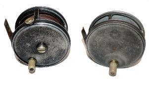 REELS: (2) Farlow of London alloy Perfect style 3.5