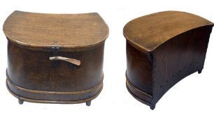 CREEL: Fine bent wood vintage sit on coarse anglers creel, standing 13