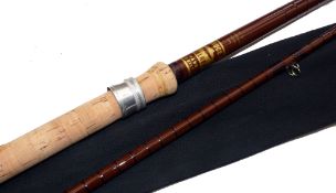 ROD: Bruce & Walker Mk4 G SU compound taper, 11' 2 piece stepped up rod, red agate butt/tip rings,