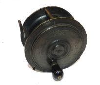 REE: Rarely seen N. Brown Maker, Galway all brass salmon fly reel, 4.25