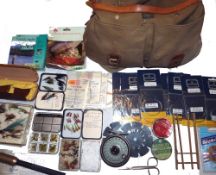 ACCESSORIES: Brady traditional canvass and leather bag, 2 front pockets, no liner assorted