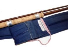 ROD: B James & Son in association with Bruce & Walker Mk4 G SU compound taper rod, 10' 2 piece brown