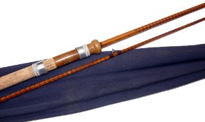 ROD: B James & Son England Richard Walker Mk1V Avon rod, 10' 2 piece split cane, burgundy close