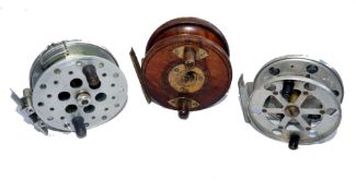 REELS: (3) K Dowling  lightweight alloy trotting reel, ventilated 3 3/4