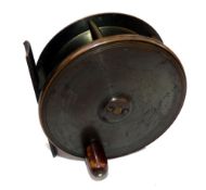 REEL: Fine Hardy Birmingham pattern all brass trout fly reel, 4