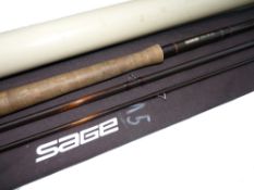 ROD: Sage Graphite GFL 16' 3 piece salmon fly rod, line rate10, brown whipped guides, 24