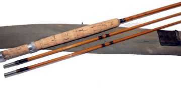 ROD: Hardy The Phantom Hollokona 9' 2 pce split cane trout fly rod with matching spare tip to make
