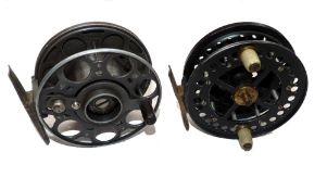 REELS: (2) Mercury wide drum skeleton ball bearing alloy trotting reel, 4