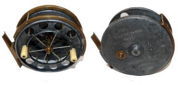 REEL: Fine early Allcock Aerial model 7950/T5 alloy trotting reel, made 1914-25, 4.5
