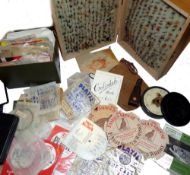 ACCESSORIES: Hardy Album Bakelite cast carrier with internal discs, leather and glass dry fly