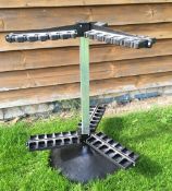 ROD STAND: A Berkley tackle shop retail rod stand, approx. 30