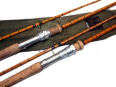 RODS: (2) Pair of Hardy LRH spinning No.1 Palakona rods, 9'6