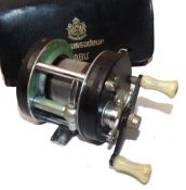 REEL: Early Abu Ambassadeur black multiplier reel, not marked with model designation number but 5001