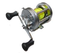 REEL: Abu Sweden 6500 CS Rocket multiplier reel, foot stamp 010511-02, silver ribbed end plates,