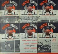 1951/1952 Championship season football programmes Manchester Utd v Arsenal, Manchester City,