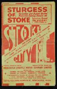 1947/1948 Manchester Utd away football programme at Stoke City dated 21 February 1948. Good, no