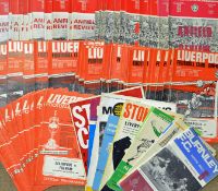 Collection of Liverpool FC football programmes 1960s & 1970s homes, some aways, covers League & Cups