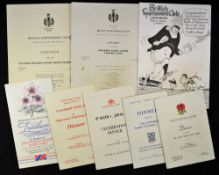 Collection of Japan Rugby UK Tour dinner menus and guest lists from 1976 to incl Combined Welsh