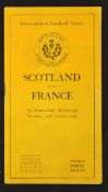 1929 Scotland v France rugby programme played at Murrayfield 19th January this was Scotland's 5th