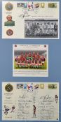 1982 European Cup Winners Aston Villa framed and glazed team photograph with hand signed full team