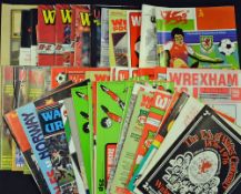 Collection of Wrexham FC football programmes mainly 1970s, some later, includes 1979 Welsh Cup