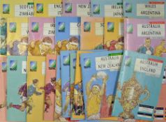 1991 Rugby World Cup programmes near complete run of 26/32 to incl Final, Semi Final, Quarter