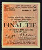 1956 FA Cup Final ticket Good