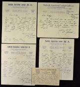War-time years 1943, 1944 and 1945 Rochdale FC letters dated 9 November 1943, 26 November 1944, 19