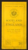 1923 Scotland v England (Grand Slam) rugby programme played at Inverleith on Saturday 17th March