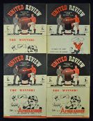 1947/1948 Manchester Utd home programmes v Stoke City, Grimsby Town, Sheffield Utd, Charlton