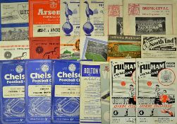 1950s Programme selection including 1953/54 Preston North End v Manchester Utd, 1953/54 Fulham v