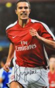 Robin Van Persie signed colour photograph, in Arsenal colours overall 36cm x 46cm, mfg.