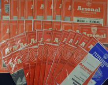 Collection of Arsenal home football programmes to include 1951/1952 (1), 1952/1953 (8), 1953/1954 (